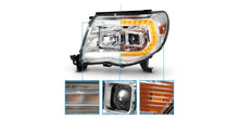 Cargar imagen en el visor de la galería, Raxiom 05-11 Toyota Tacoma Axial Series Switchback Proj Headlights- Chrome- Clear Lens