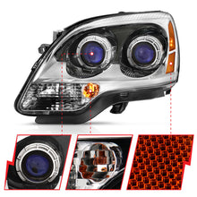 Cargar imagen en el visor de la galería, ANZO 2007-2008 Gmc Acadia Crystal Headlight Chrome Amber(OE)