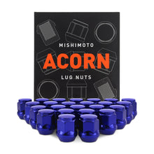 Cargar imagen en el visor de la galería, Mishimoto Steel Acorn Lug Nuts M12 x 1.5 - 24pc Set - Blue