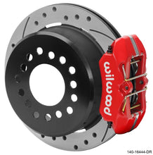 Cargar imagen en el visor de la galería, Wilwood Chevrolet 7-5/8in Rear Axle Dynapro Disc Brake Kit 11in Drilled/Slotted Rotor -Red Caliper