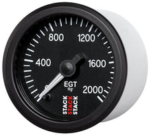 Cargar imagen en el visor de la galería, Autometer Stack 52mm 0-2000 Deg F Pro Stepper Motor Exhaust Gas Temp Gauge - Black