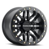 Raceline A91B Ryno 15x8in / 4x137 BP / 10mm Offset / 110.18mm Bore - Satin Black Beadlock Wheel