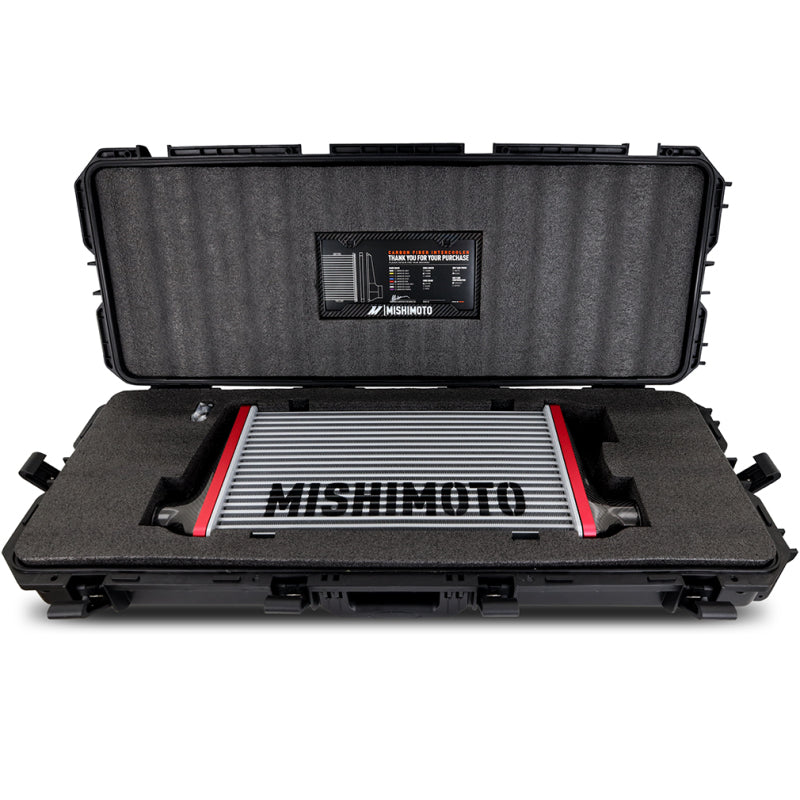 Mishimoto Universal Carbon Fiber Intercooler - Matte Tanks - 600mm Silver Core - C-Flow - GR V-Band