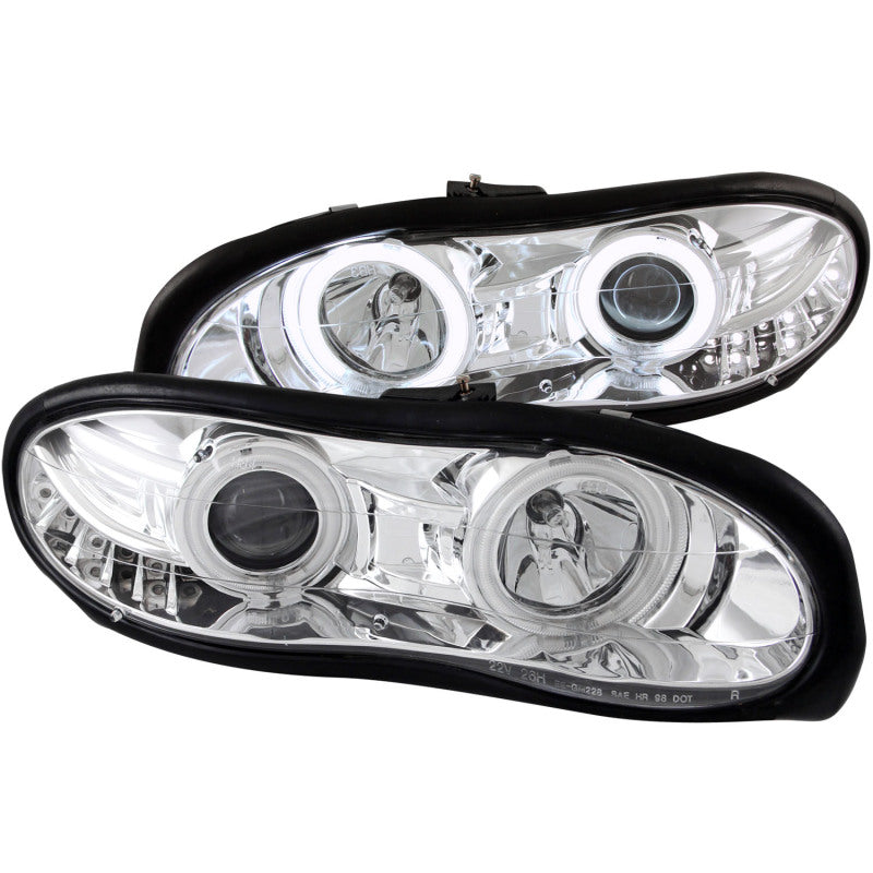 ANZO 1998-2002 Chevrolet Camaro Projector Headlights w/ Halo Chrome