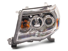 Cargar imagen en el visor de la galería, Raxiom 05-09 Toyota Tacoma Super White LED Halo Projector Headlights- Chrome Housing- Clear Lens