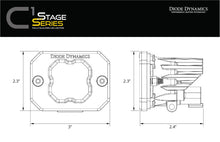 Cargar imagen en el visor de la galería, Diode Dynamics Stage Series C1 LED Pod - White SAE Fog Flush WBL (Pair)