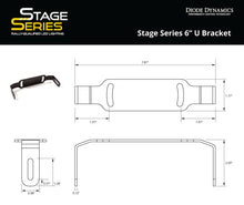 Cargar imagen en el visor de la galería, Diode Dynamics Stage Series 6 In U Bracket (Single)