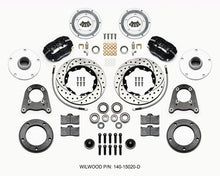 Cargar imagen en el visor de la galería, Wilwood Forged Dynalite-M Front Kit 10.75in Drilled 1950-1955 MG-TD/TF