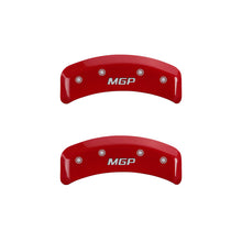 Cargar imagen en el visor de la galería, MGP 4 Caliper Covers Engraved Front &amp; Rear MGP Red finish silver ch