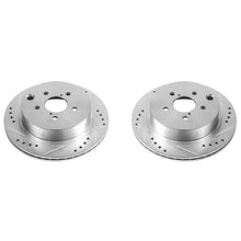 Cargar imagen en el visor de la galería, Power Stop 14-18 Subaru Forester Rear Evolution Drilled &amp; Slotted Rotors - Pair