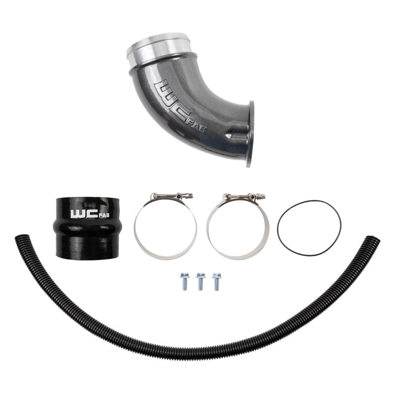 Wehrli 01-04 Duramax LB7 4in High Flow Intake Horn - Fine Texture Black