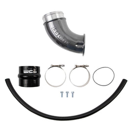 Wehrli 01-04 Duramax LB7 4in High Flow Intake Horn - Fine Texture Black