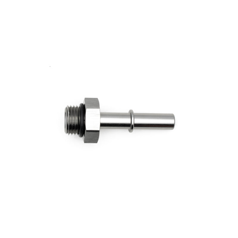 DeatschWerks 6AN ORB Male to 5/16in Male EFI Quick Connect Adapter (Incl O-Ring) - Titanium