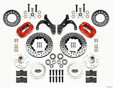 Cargar imagen en el visor de la galería, Wilwood Forged Dynalite Front Kit 11.00in Drill-Red 65-68 Chevy Impala -Drum Spindle