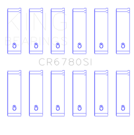 King Engine Bearings Chrysler 2.7L (Size +1.0mm) Connecting Rod Bearing Set