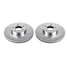 Cargar imagen en el visor de la galería, Power Stop 07-18 BMW X5 Front Evolution Drilled &amp; Slotted Rotors - Pair