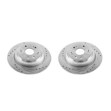 Cargar imagen en el visor de la galería, Power Stop 10-11 Honda Accord Crosstour Rear Evolution Drilled &amp; Slotted Rotors - Pair