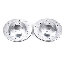 Cargar imagen en el visor de la galería, Power Stop 97-05 Acura EL Front Evolution Drilled &amp; Slotted Rotors - Pair