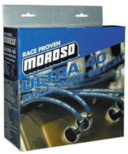 Cargar imagen en el visor de la galería, Moroso Chevrolet Big Block Ignition Wire Set - Ultra 40 - Sleeved - Non-HEI - 90 Degree - Blue