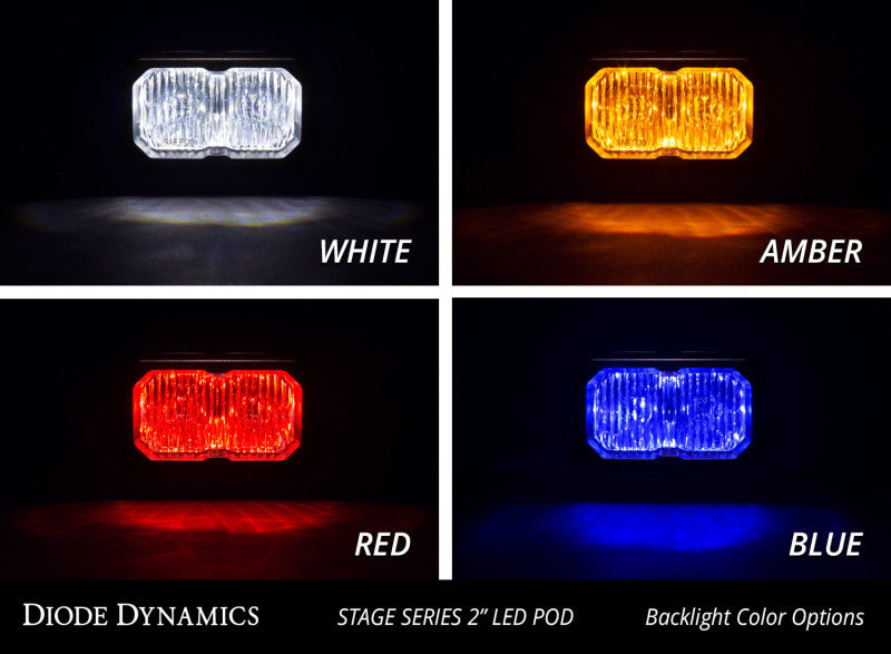 Diode Dynamics Stage Series 2 In LED Pod Pro - White Flood Standard WBL Each