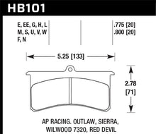Cargar imagen en el visor de la galería, Hawk Performance AP Racing/Outlaw Sierra ER-1 Motorsport Brake Pads