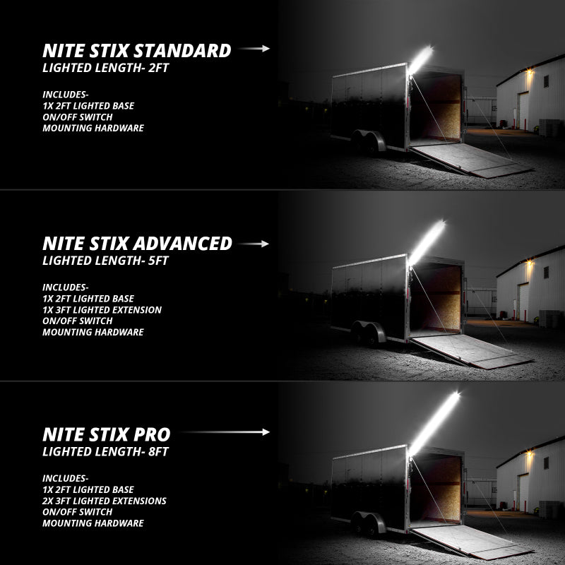 XK Glow Nite Stix Foldable Overhead Light System 8ft