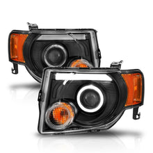 Load image into Gallery viewer, ANZO 2008-2012 Ford Escape Projector Headlights w/ Halo Black