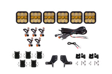 Cargar imagen en el visor de la galería, Diode Dynamics Bronco SS5 6-Pod CrossLink Grille Lightbar Kit Sport - Yellow Combo