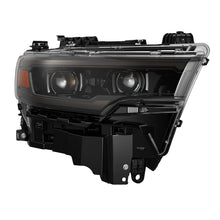 Cargar imagen en el visor de la galería, AlphaRex 25-26 Dodge Ram 1500 Luxx LED Proj Headlights -Alpha Black w/Activ Lit/Seq Signal/Switchbk