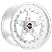 Cargar imagen en el visor de la galería, Weld Weldstar 15x5 / 5x4.75 BP / 2.5in. BS Polished Wheel - Non-Beadlock