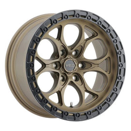Weld W106 Ledge 6 17x9 / 6x135 BP / ET-12 / 4.50in BS / 87.1 Bore - Satin Bronze / Satin Black Ring