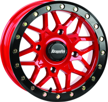 Cargar imagen en el visor de la galería, DragonFire Racing Typhon Wheel 15X7 4/156 5+2 +10 Machined Red