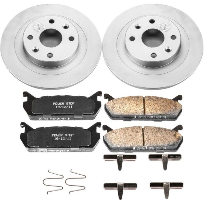 Power Stop 91-96 Ford Escort Rear Z17 Evolution Geomet Coated Brake Kit