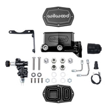 Cargar imagen en el visor de la galería, Wilwood Mopar Compact Tandem Master Cylinder Kit w/ Combination Valve 1in Bore - Black