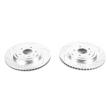 Cargar imagen en el visor de la galería, Power Stop 14-19 Chevrolet Corvette Rear Evolution Drilled &amp; Slotted Rotors - Pair