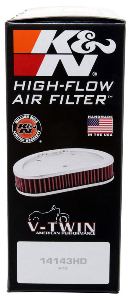 K&N Replacement Air Filter 7.125in L x 5.688in W x 1.625in H for Harley-Davidson