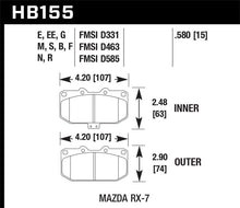 Cargar imagen en el visor de la galería, Hawk Performance Mazda RX-7 D331 DTC-30 Motorsports Brake Pads