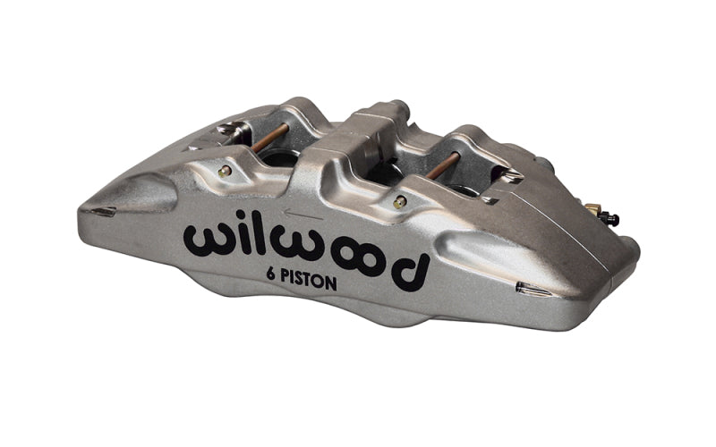 Wilwood Caliper-Forged Dynapro 6 5.25in Mount-Nickel-L/H 1.62/1.12/1.12in Pistons 0.81in Disc