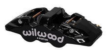 Cargar imagen en el visor de la galería, Wilwood Caliper-Aero4 - Black 1.12/1.12in Pistons 0.81in Disc