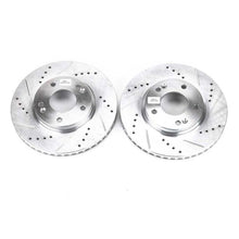 Cargar imagen en el visor de la galería, Power Stop 09-12 Hyundai Elantra Front Evolution Drilled &amp; Slotted Rotors - Pair
