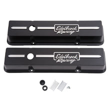 Cargar imagen en el visor de la galería, Edelbrock Valve Cover Racing Series Chevrolet 1959-1986 262-400 CI V8 Low Black