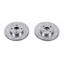 Cargar imagen en el visor de la galería, Power Stop 11-14 Mazda 2 Front Evolution Drilled &amp; Slotted Rotors - Pair