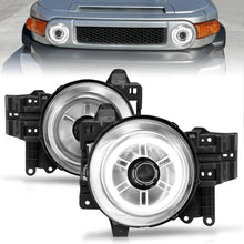 Cargar imagen en el visor de la galería, ANZO 2007-2013 Toyota Fj Cruiser Projector Headlights w/ Halo Chrome