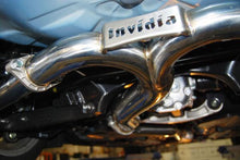 Load image into Gallery viewer, Invidia 15+ Subaru WRX/STI 4Dr Q300 Twin Outlet Rolled Titanium Burnt Quad Tip Cat-Back Exhaust