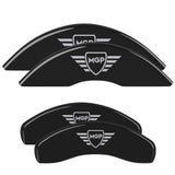 MGP 2 Caliper Covers Engraved Front MGP Black Finish Silver Characters 2018 Kia Rio