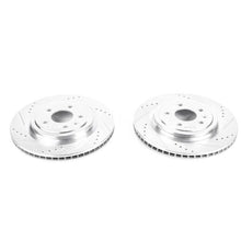 Cargar imagen en el visor de la galería, Power Stop 14-19 Chevrolet Corvette Rear Evolution Drilled &amp; Slotted Rotors - Pair