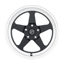 Forgestar D5 Drag 18x5 / 5x120.65 BS / ET-10 / 2.6 Gloss BLK / Diamond Lip 78.1 Bore