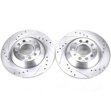 Cargar imagen en el visor de la galería, Power Stop 05-11 Audi A6 Rear Evolution Drilled &amp; Slotted Rotors - Pair