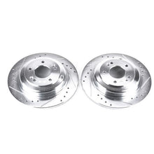 Cargar imagen en el visor de la galería, Power Stop 10-16 Hyundai Genesis Coupe Rear Evolution Drilled &amp; Slotted Rotors - Pair