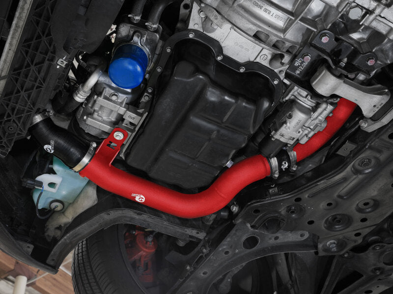 aFe 19-22 Hyundai Veloster N BladeRunner Aluminum Hot & Cold Charge Pipe Kit - Red